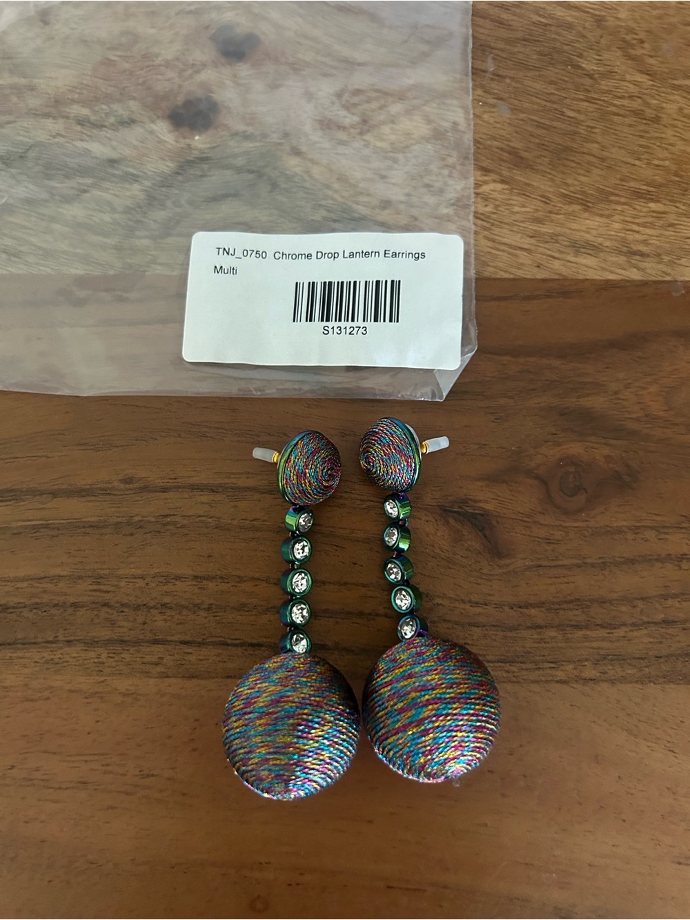 Tuckernuck New chrome drop lantern earrings
